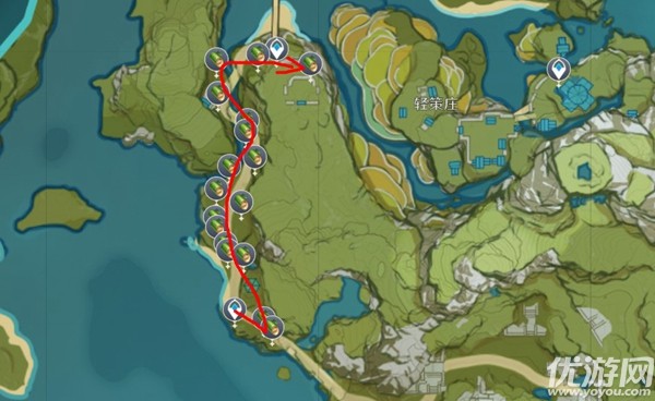 原神竹节在哪里多 原神轻策竹节分布位置及砍伐路线